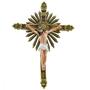 Imagem de Crucifixo Jesus 52Cm barroco com dourado -  Inquebrável de borracha