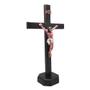 Imagem de Crucifixo Mesa E Parede Madeira Cristo Chagado Resina 50 Cm