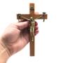 Imagem de Crucifixo Parede Cruz Saletina La Salette Ouro Velho 18 Cm