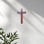 Imagem de Cruz Crucifixo Madeira de Parede para Sala Escritório 40cm