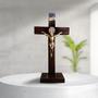 Imagem de Cruz Crucifixo Mesa Em Madeira 29,5 Cm
