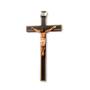 Imagem de Cruz De Madeira Crucifixo De Parede Tradicional 24cm MDF Pequena Com Cristo de Mão Rústica Presente Tumulo Sepultura