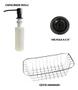 Imagem de Cuba cozinha gourmet 50x40 black + torneira extensível preta
