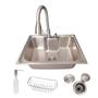 Imagem de Cuba Cozinha Gourmet Aço Inox 304 E Torneira Extensível Inox