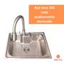 Imagem de Cuba Cozinha Gourmet Aço Inox 304 E Torneira Extensível Inox