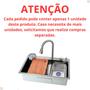 Imagem de Cuba cozinha gourmet premium cascata com torneira lavador copos aço inox 304 cromado