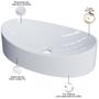 Imagem de Cuba de Apoio Canoa Para Banheiro Lavabo C01 BC47W Branco - Lyam