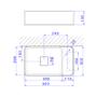 Imagem de Cuba de Apoio Deca Slim 50x30 L.43050.MD.49 Retangular com Mesa à Direita Sálvia