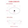 Imagem de Cuba de Apoio Oval Canoa BC47 Matte Fosco