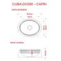 Imagem de Cuba de Apoio Oval Para Banheiro Lavabo C01 Capri O39 Cinza - Lyam Decor