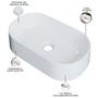 Imagem de Cuba de Apoio Oval Para Banheiro Lavabo Laila C01 O42W Branco - Lyam