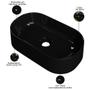 Imagem de Cuba de Apoio Oval Para Banheiro Lavabo Laila C01 O42W Preto - Lyam