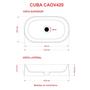 Imagem de Cuba de Apoio para Banheiro Laila O42 Oval Compace Vermelho