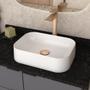 Imagem de Cuba de Apoio Para Pia Banheiro Lavabo Sintético Sink C05 Branco - Lyam Decor