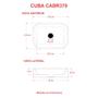 Imagem de Cuba de Apoio Retangular BR37 Matte Fosco