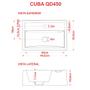 Imagem de Cuba de Apoio Retangular Para Banheiro Lavabo C01 Q450 Branco - Lyam Decor