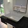 Imagem de Cuba de Apoio Retangular Para Banheiro Lavabo C01 RT45 Cinza - Lyam Decor