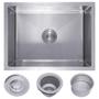 Imagem de Cuba De Cozinha Quadrato Retangular 60x45x20cm Chrome Aço Inox Ls-6045sha - Levo