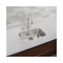 Imagem de Cuba De Inox Lavínia 56x34cm 4.1/2' Com Válvula 94024/102 Acetinada Tramontina com Sifão Universal Com Copo