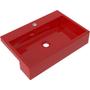 Imagem de Cuba de Semi Encaixe Retangular C01 Para Banheiro XRT55 Vermelho - Lyam Decor