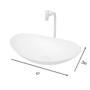 Imagem de Cuba De Vidro Para Banheiro E Lavabo Fosco Matte Oval 47,5cm BRANCO FOSCO 