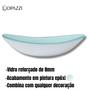 Imagem de Cuba de vidro para banheiro e lavabo oval canoa 47,5cm - cores brilhantes