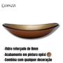 Imagem de Cuba de vidro reforçado oval canoa modelo apoio p/ banheiros e lavabos - varias cores brilhantes