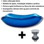 Imagem de Cuba de vidro temperado abaulada 45cm + válvula inteligente click inox inclusa p/ banheiros e lavabos - acabamento brilhante