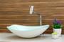 Imagem de  cuba de vidro temperado chanfrada 47cm p/ banheiros e lavabos - modelo de apoio em várias cores