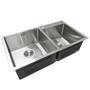 Imagem de Cuba Dupla Inox 304 Quadrada Gourmet Plana Cozinha 78x45 com Válvula SMARTINOX SQ804