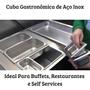 Imagem de Cuba Gastronômica 32,5x26,5x10cm Resistente Para Restaurante Sorveteria Self Service Buffet Inox Qualidade Rechauds