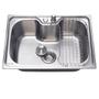 Imagem de Cuba gourmet 50x40 inox 304 + kit com lixeira de embutir 5l
