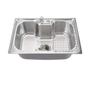 Imagem de Cuba gourmet 50x40 inox 304 + kit com lixeira de embutir 5l