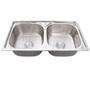 Imagem de Cuba Gourmet Dupla Inox 304 E Torneira Para Filtro Preta