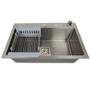 Imagem de Cuba Gourmet Quadrada Aço Inox Escovado 60x40cm com Acessórios - CUB-006 - STILLUS HOME