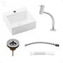 Imagem de Cuba incepa apoio loft com mesa q1 branco 41x41 kit com torneira bb new e acessorios