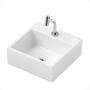 Imagem de Cuba incepa apoio loft com mesa q1 branco 41x41 kit com torneira bb new e acessorios