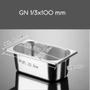 Imagem de Cuba Inox Gn 1/3 X100 Mm Self Service Rechaud -Kit 3 Peças