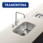 Imagem de Cuba Inox Retangular 47x30cm com Válvula e Sifão Instalação Embutir
