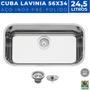 Imagem de Cuba Lavínia para Pia Aço Inox Pré-Polido 56x34cm Tramontina