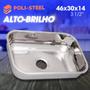 CUBA N1 FUNDA CONICA 0,4 430 FURO CENTRAL 3 1/2'' - 46x30x14 - Poli steel Imagem de CUBA N1 FUNDA CONICA 0,4 430 FURO CENTRAL 3 1/2'' - 46x30x14