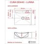 Imagem de Cuba para Banheiro Q44W Lunna Compace