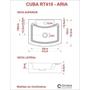 Imagem de Cuba para Banheiro RT41W Retangular Aria Compace
