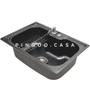 Imagem de Cuba para cozinha gourmet pia aço inox com acessórios Carajás pingoo.casa - Preto