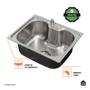 Cuba para cozinha gourmet pia aço inox com acessórios Nawa 50x40 cm pingoo.casa Imagem de Cuba para cozinha gourmet pia aço inox com acessórios Nawa 50x40 cm pingoo.casa