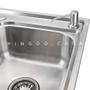 Imagem de Cuba para Cozinha pia inox Com Acessórios e tábua Carajás e Torneira gourmet monocomando munim PIngoo.casa