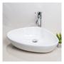 Imagem de Cuba Pia Louça Apoio Porcelana Branca Banheiro Lavabo Lavatório + Válvula Click - CLV54 + VV101
