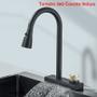 Imagem de Cuba Preta Gourmet Cascata Cozinha Premium Torneira Completa