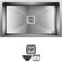 Imagem de Cuba Quadrada Inox 304 Gourmet 75X45 Com Válvula -Ec050