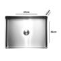 Imagem de Cuba retangular banheiro inox 304 escovada com válvula click